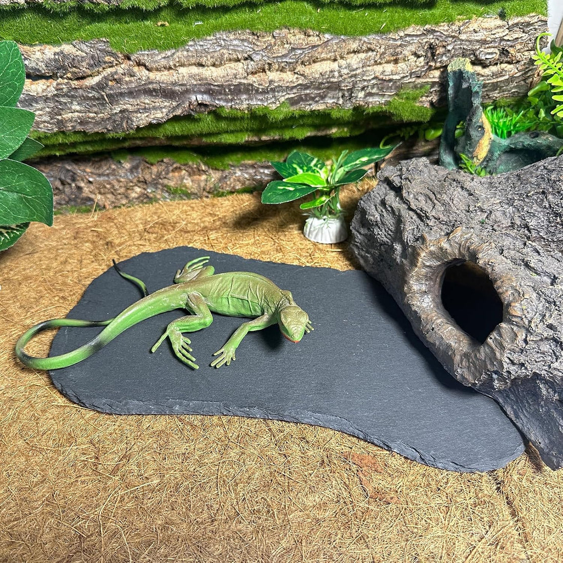 Tfwadmx Reptile Basking Platform,11''x5.5'' Tortoise Rock Plate