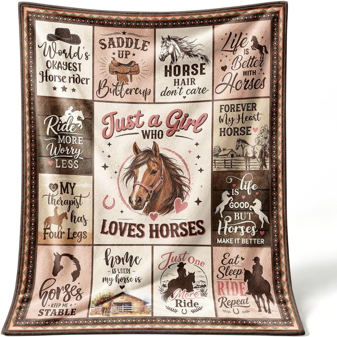 Horse Gifts for Women Girls Horse Throw Blanket 50×60 Inch
