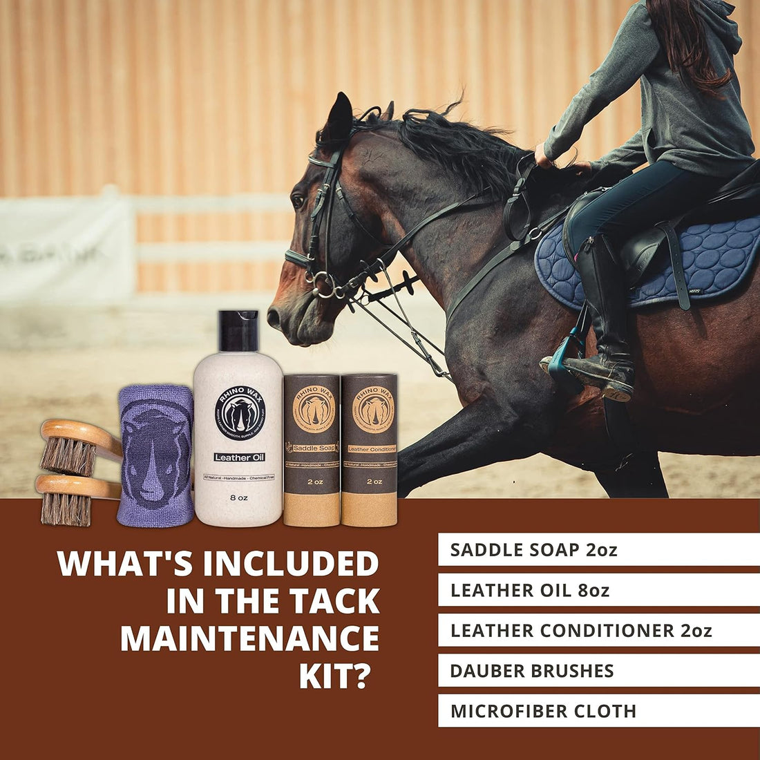 Rhino Wax - Horse Tack Kit - Includes