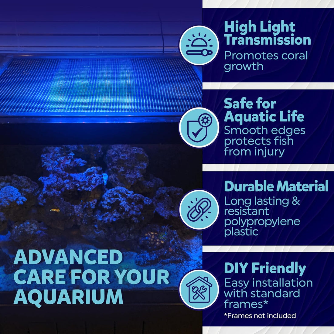 Aquarium Mesh Lid Clear Netting for Top Cover 4x5 ft