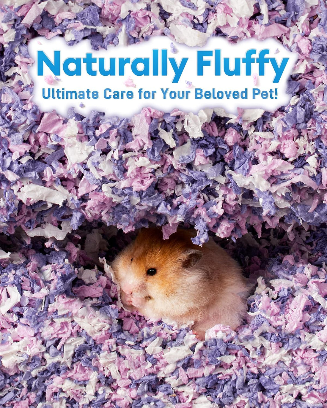 BUCATSTATE Hamster Bedding 15L, 99% Dust-Free Paper Bedding, Lavender