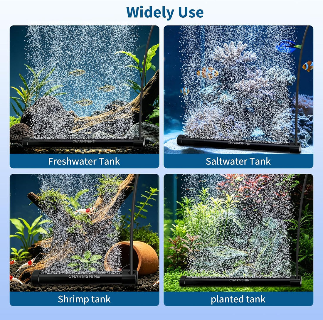 Aquarium Bubble Wall 5.9" Air Stone Bar,Nano Fiber Bubble Curtain