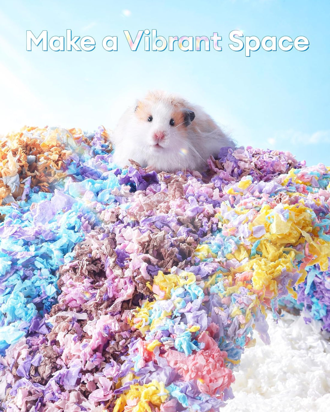 BUCATSTATE Hamster Bedding 15L, 99% Dust-Free Paper Bedding