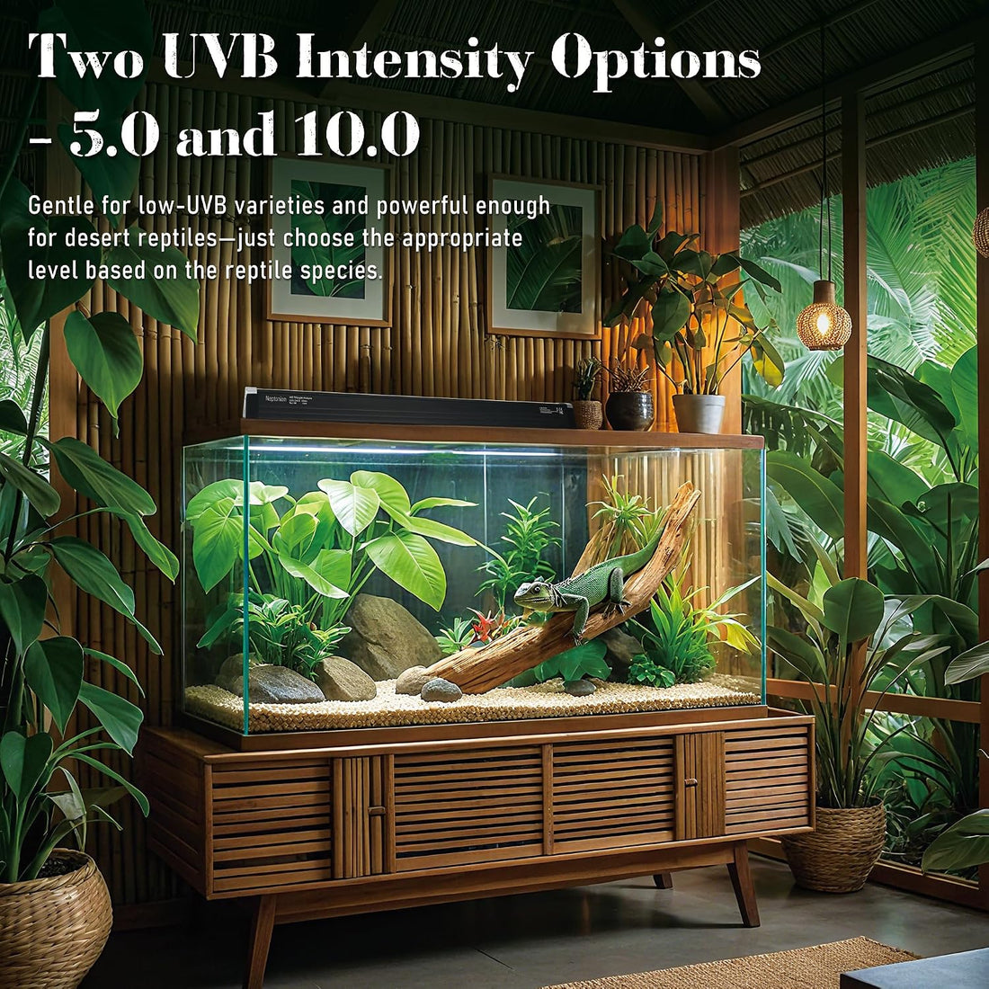 8W Reptile T5 HO UVB 12.5" 5.0 Light Fixture with Tube