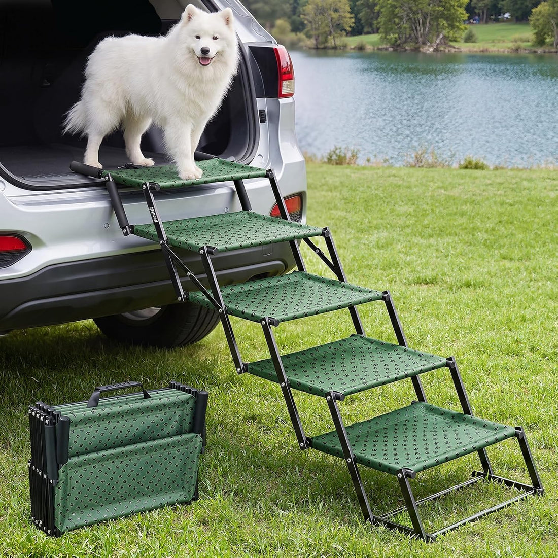 4‑Step Dog Stairs for Car Trunk