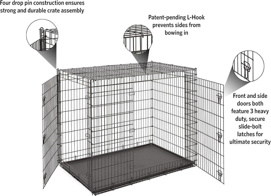 Solutions by Midwest 54-Inch Double Door Crate, Giant Breed Dogs