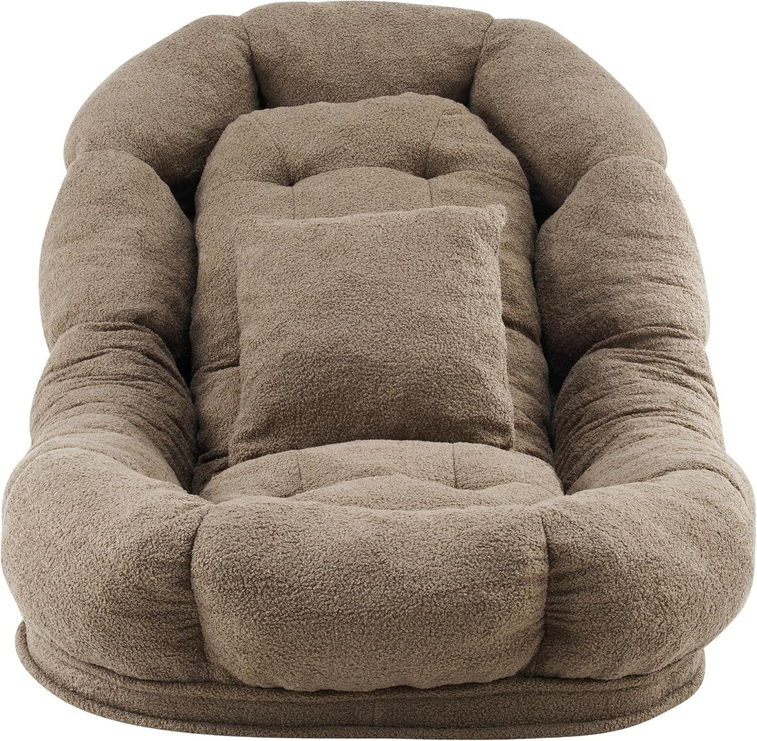 Merax 68.9" Plush Convertible Floor Sofa, Adjustable Pet Bed
