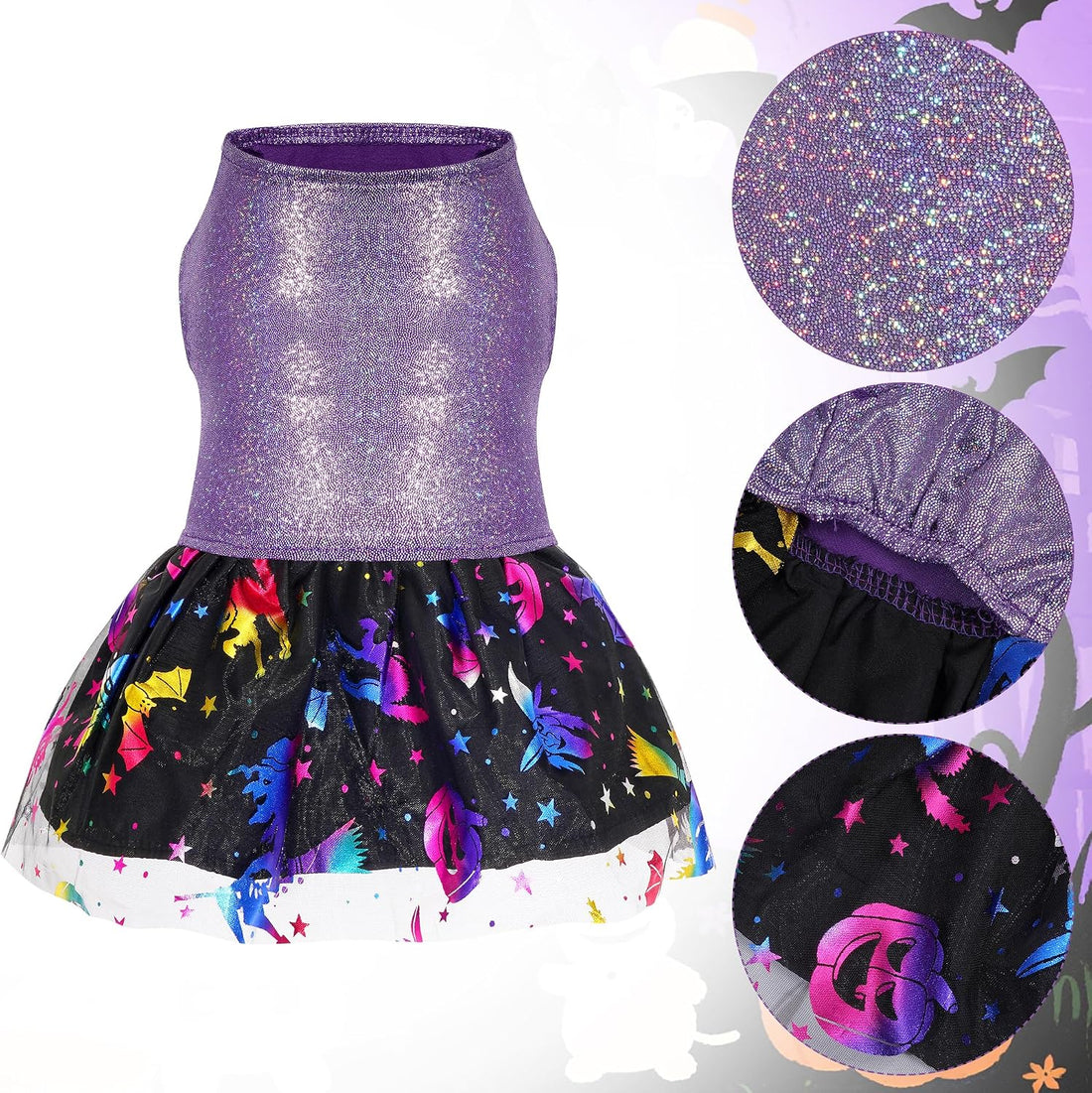Dog Halloween Costume Dog Dress Witch Tulle Skirt Halloween Pet