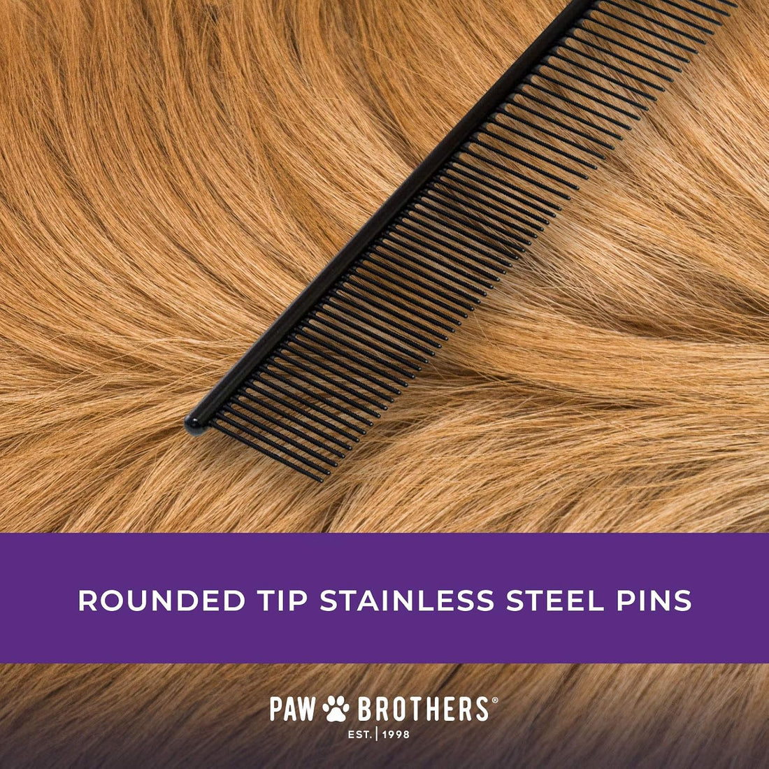 Ryan's Pet Supplies Paw Brothers Greyhound Style Teflon Comb for Dogs