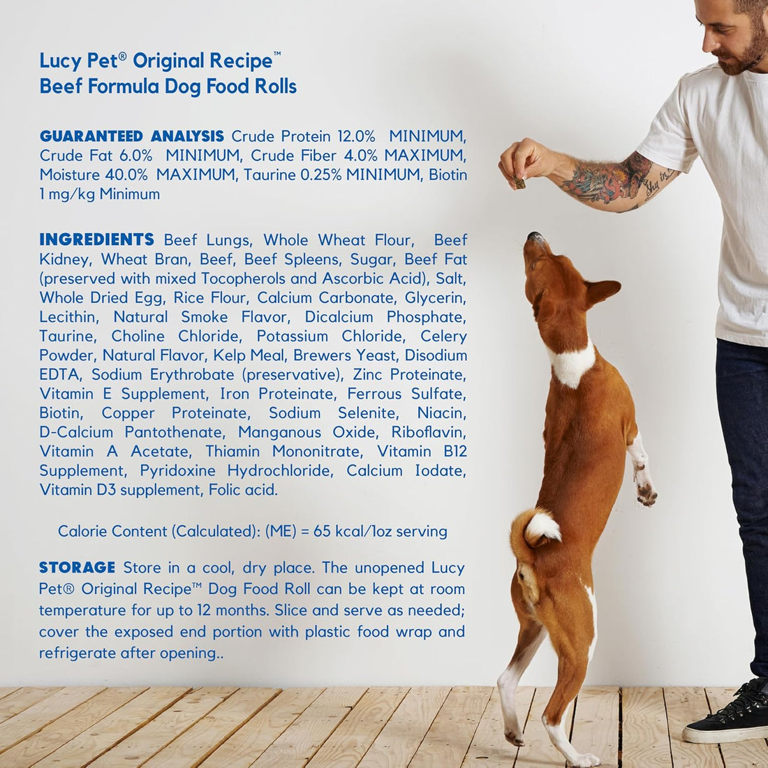 Lucy Pet Products Beef Formula Dog Food Roll 2.5 lb, (100600046)