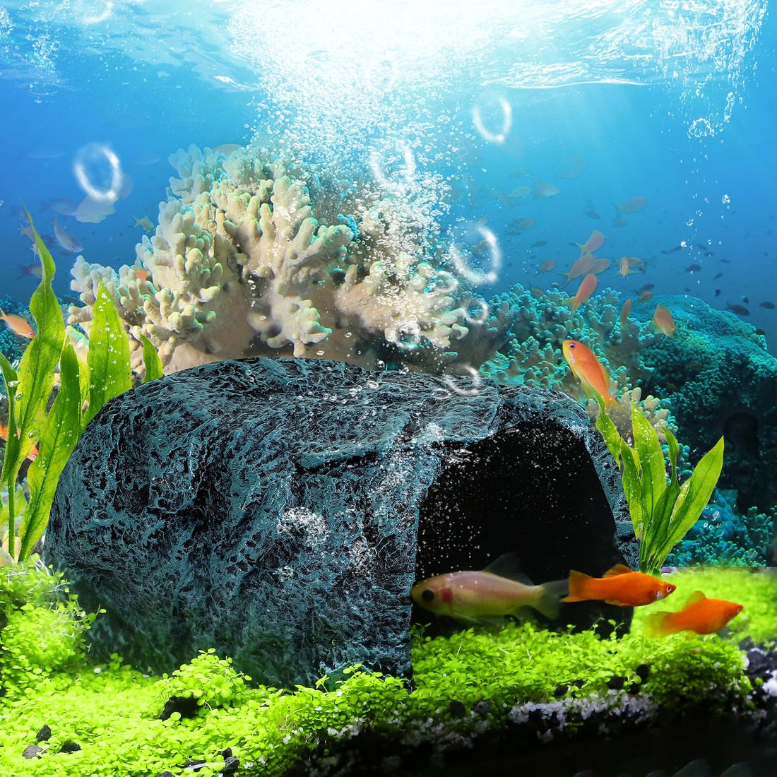 Hide Cave Aquarium Decorations Aquarium Terrarium Decor
