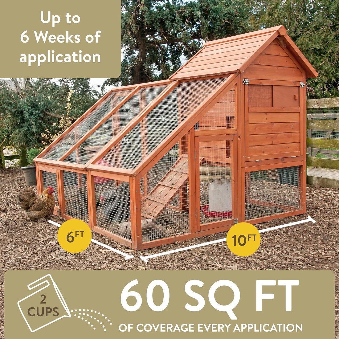 FlockLeader Healthy Coop, Odor & Moisture Neutralizer for Chicken