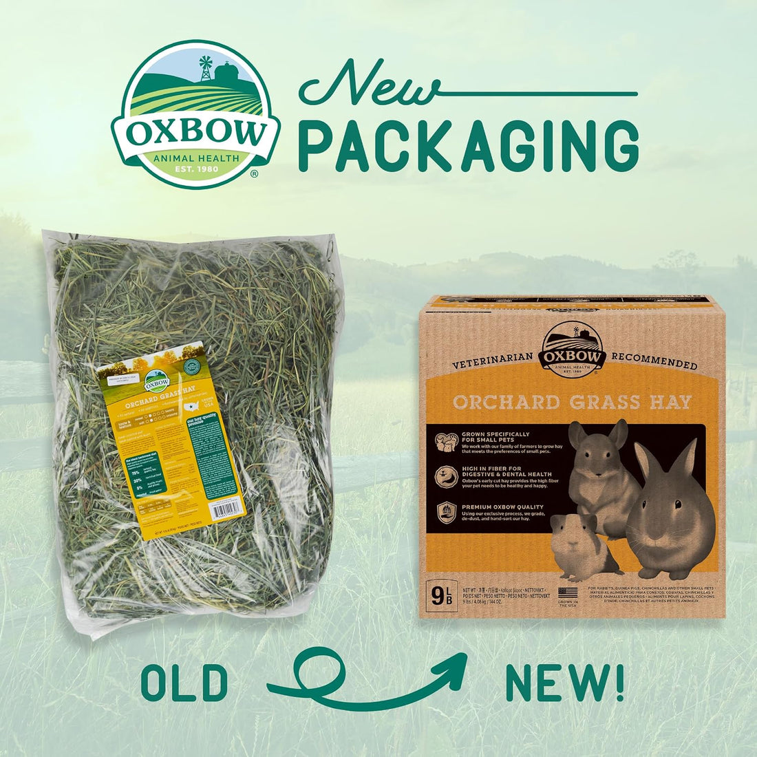 Oxbow Orchard Hay, Rabbit & Guinea Pig Hay, Hand-Sorted, De-Dusted