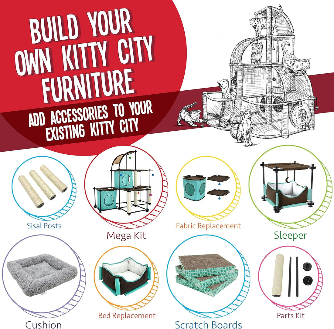 Kitty City Claw Mega Kit 2.0 Furniture, Cat Cushion, Cat Scratch