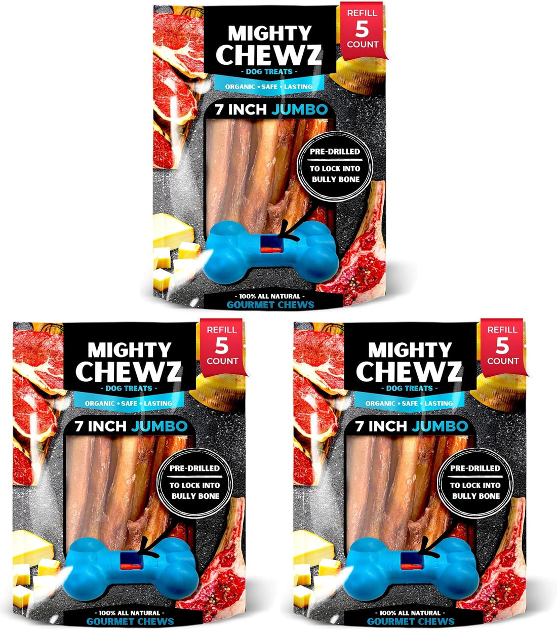 7" Standard Bully Sticks 10 Pack Refill