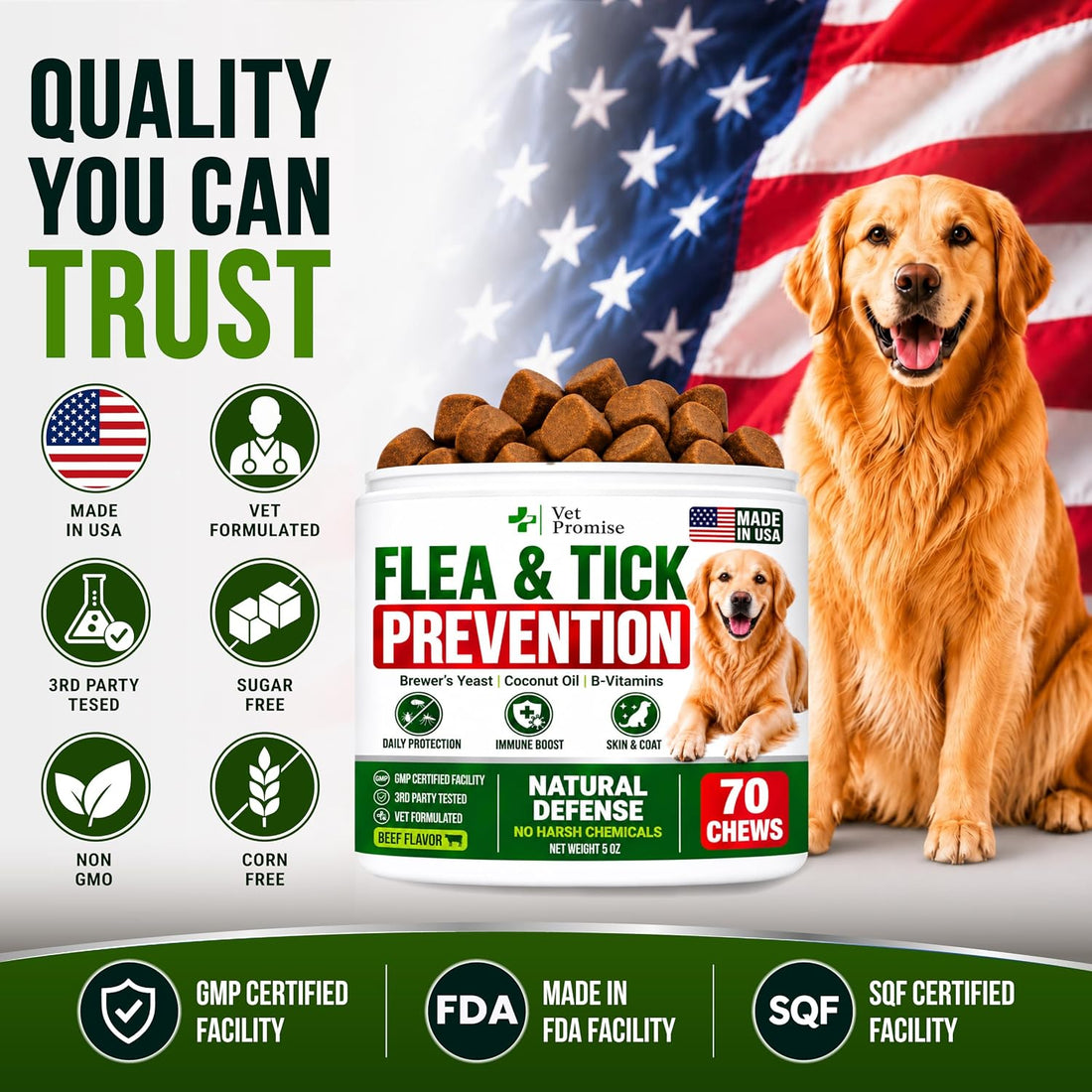 Flea and Tick Prevention for Dogs Chewables