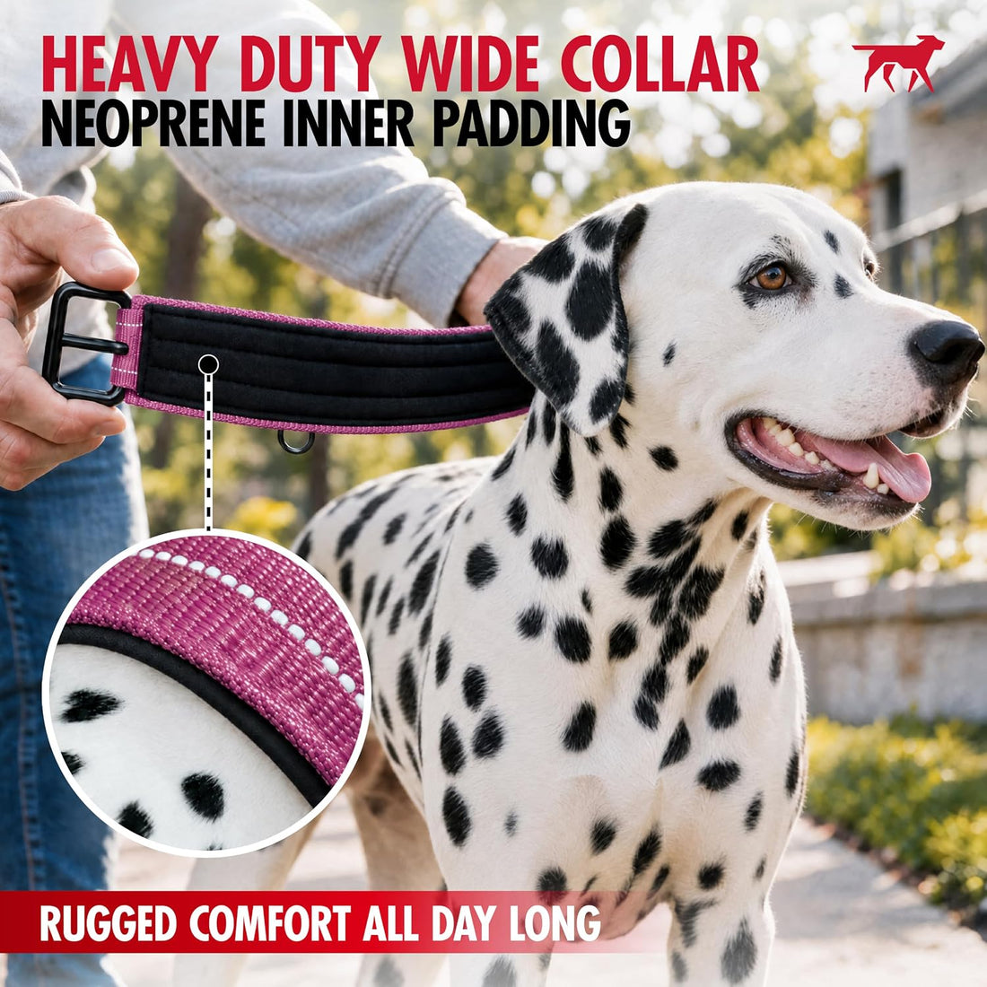 Tuff Pupper Heavy Duty Tactical Dog Collar | 1.5" Wide Ballistic Nylon