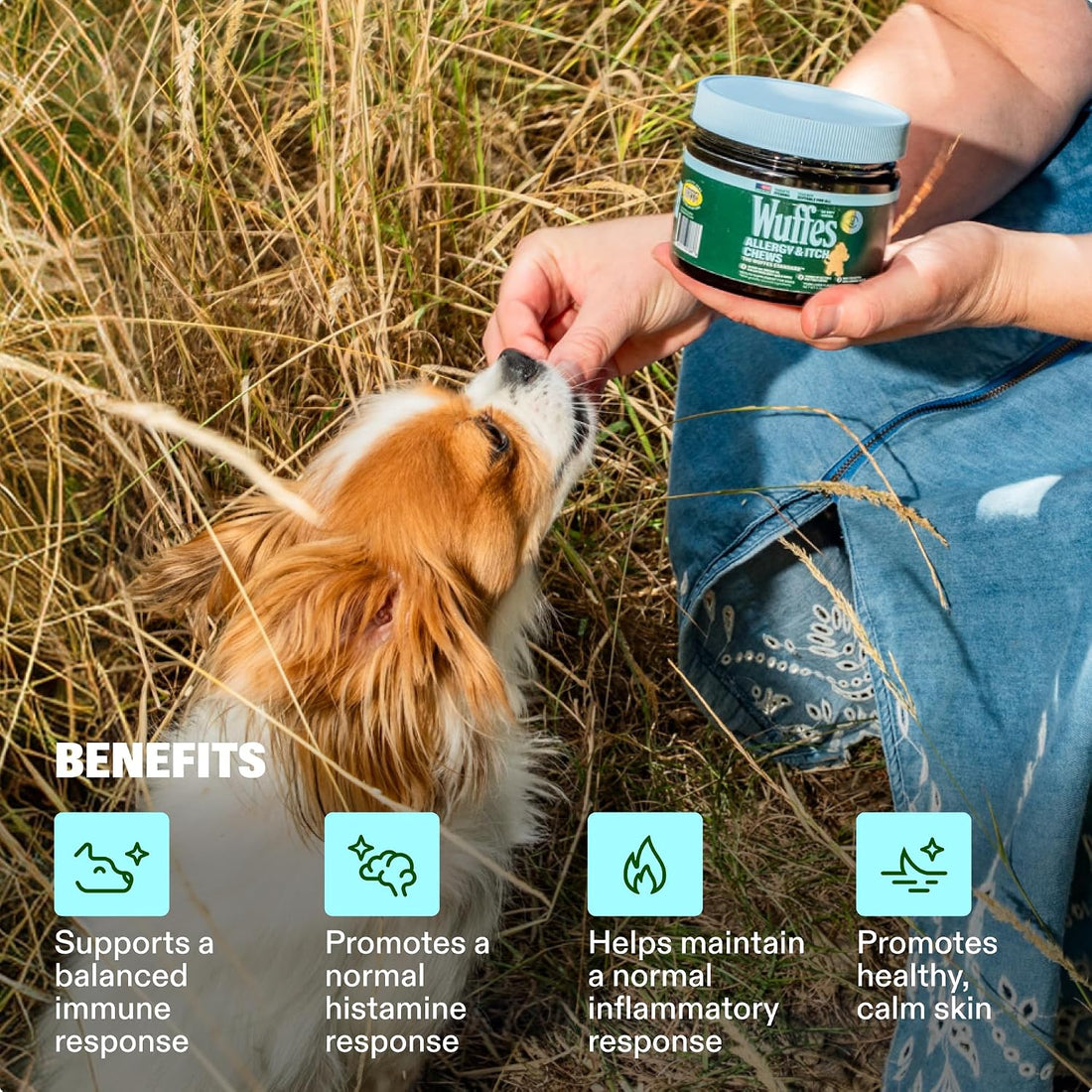 Wuffes Dog Allergy Chews, Anti-Itch Support for Itchy Skin & Paw