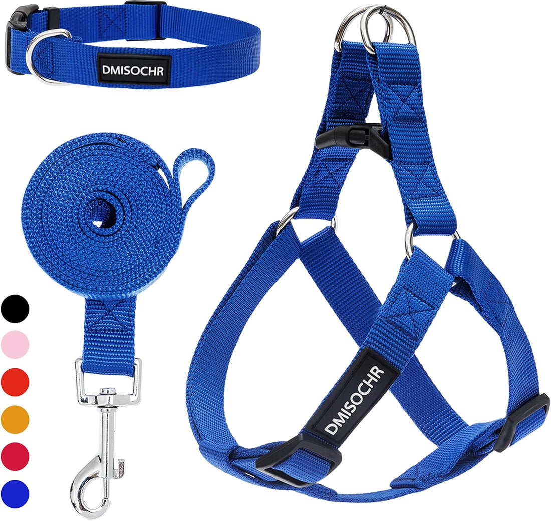 No Pull Dog Harness, Leash & Collar Set, Adjustable Step-in Vest