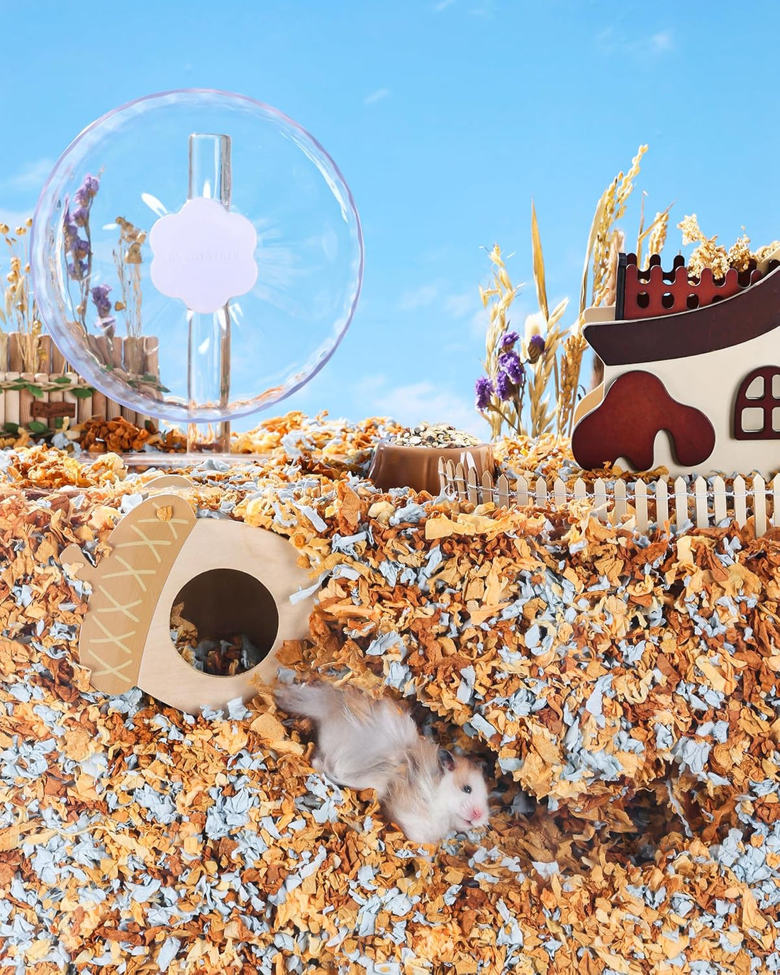 BUCATSTATE Hamster Bedding 15L, 99% Dust-Free Paper Bedding