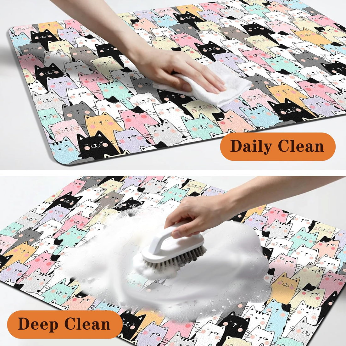 Pet Feeding Mat for Floors Waterproof Dog Mat for Food and Water
