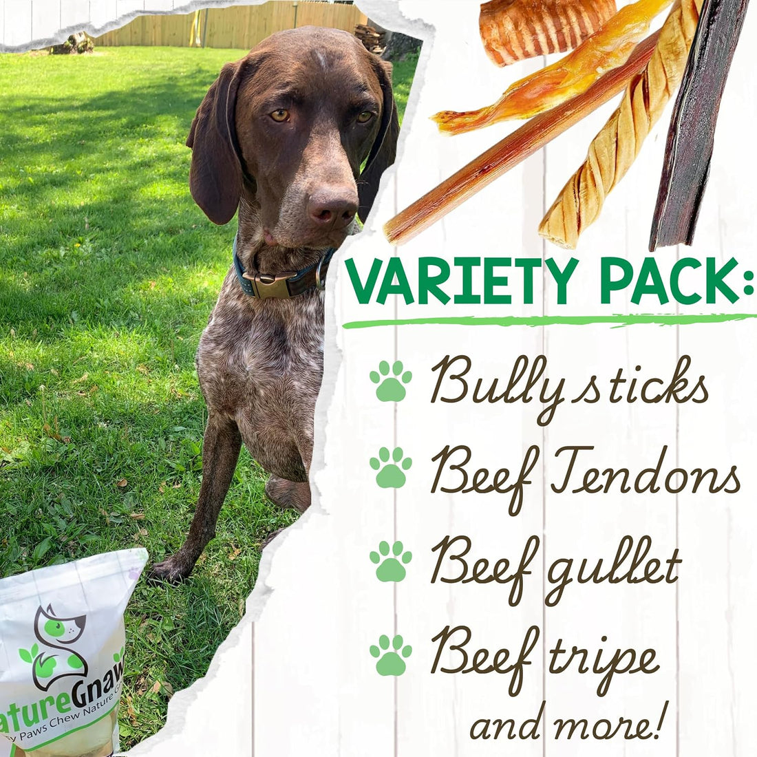 Nature Gnaws Variety Pack for Large Dogs - Bully Sticks