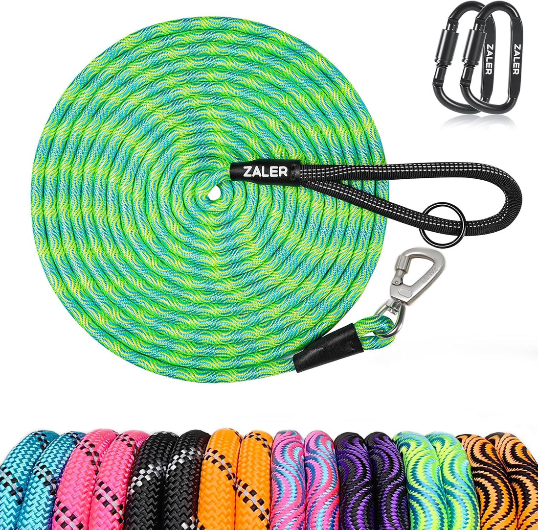 ZALER Long Dog Leash, 50 feet 30ft 20ft 15ft 10ft Dog Training Lead