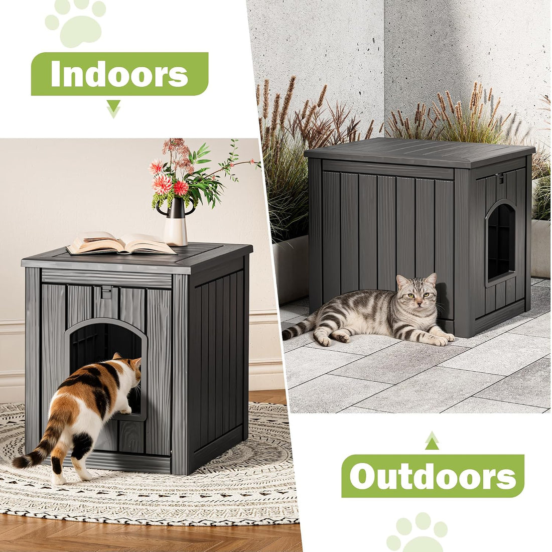 GULAIMOAO Outdoor Cat House Weatherproof