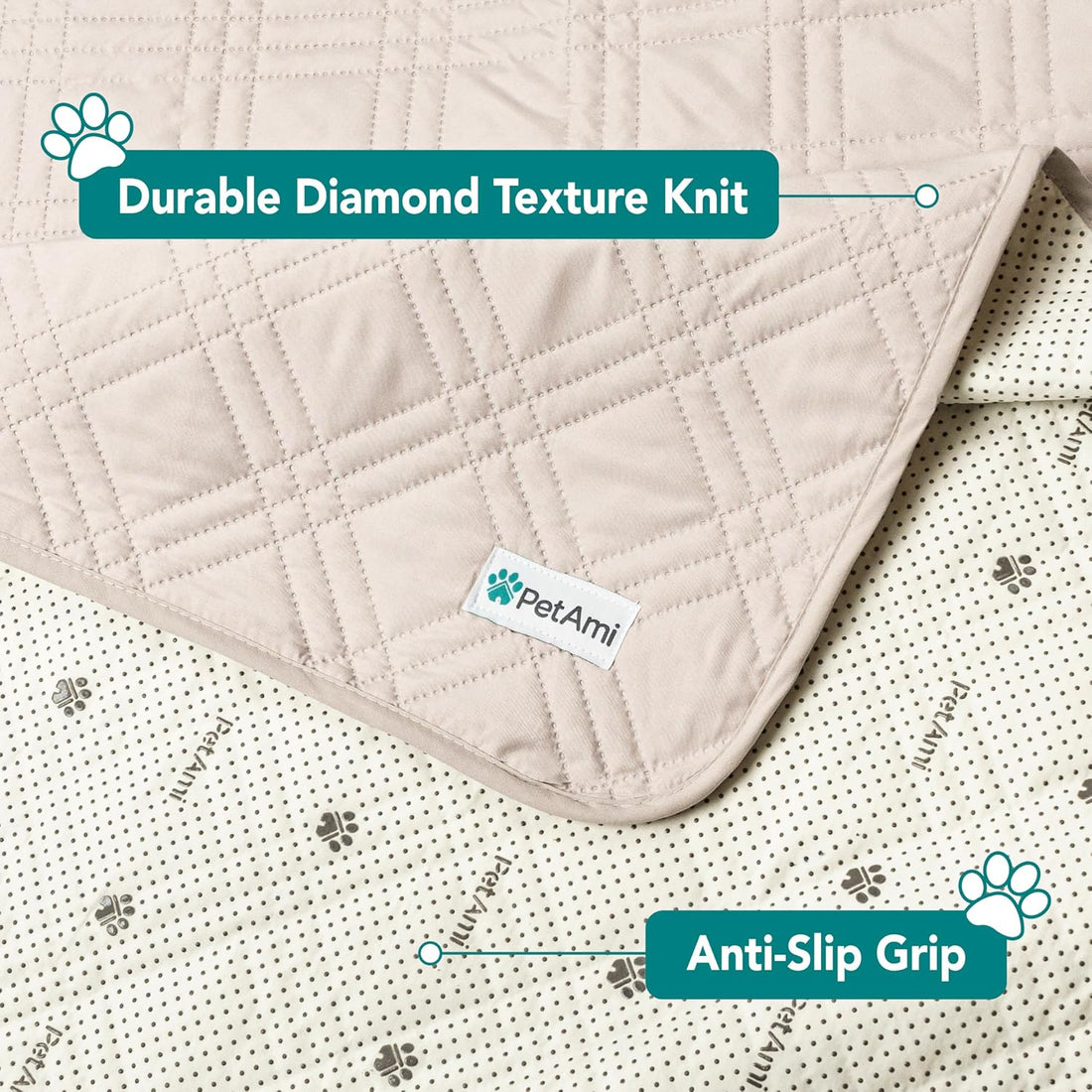 PetAmi Waterproof Couch Cover for Dog Nonslip Bed Sofa Blanket, 52x82