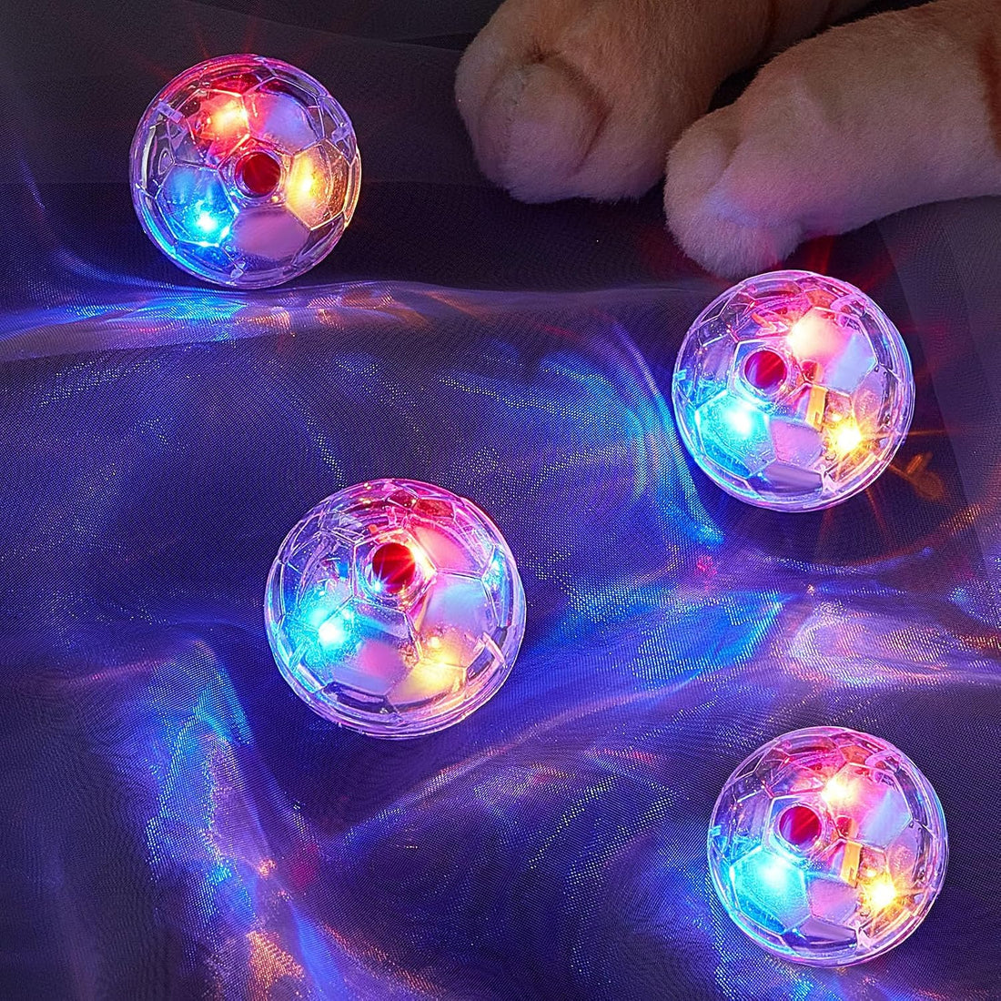 Sratte 6 Pcs Cat Ball Ghost Hunting Light up Toy