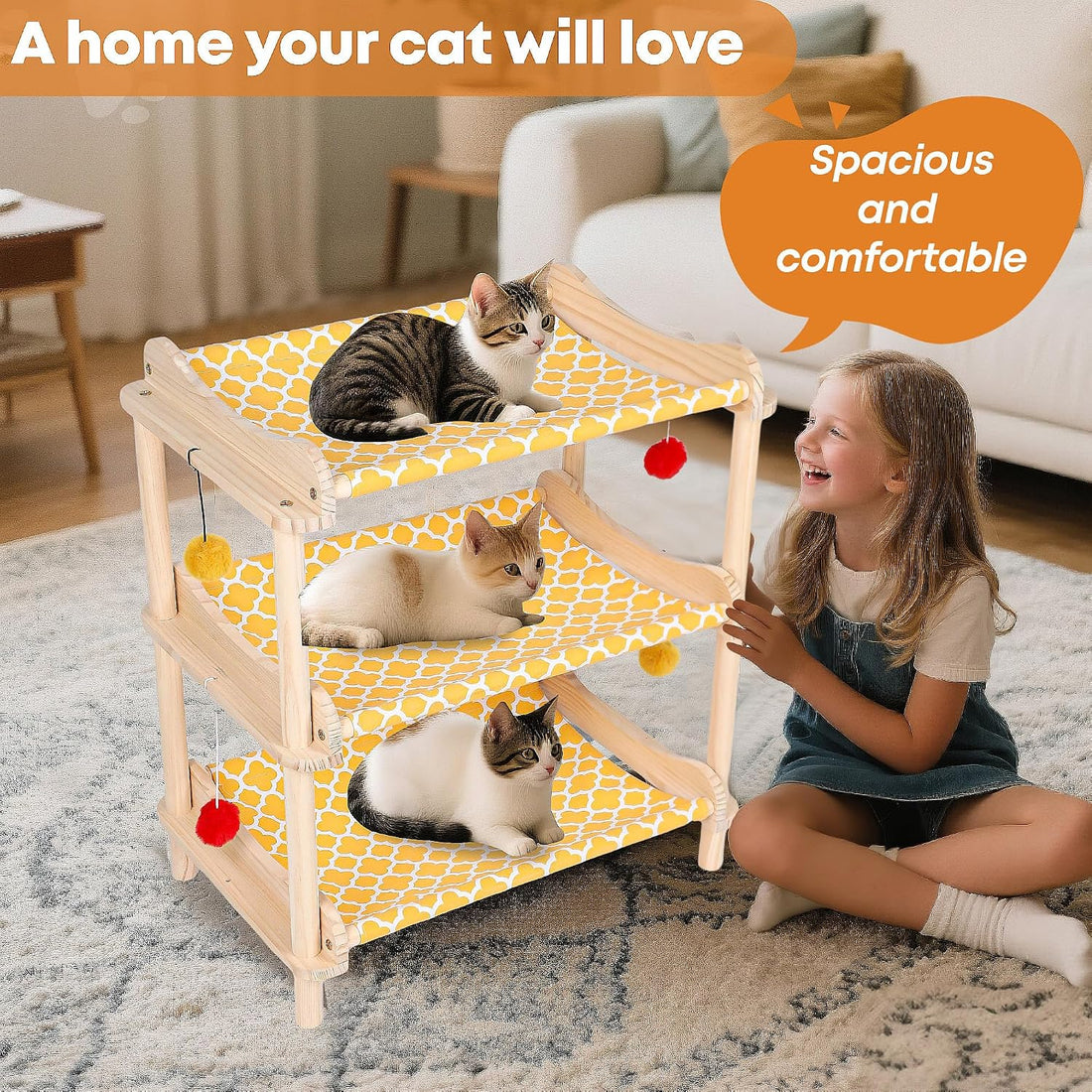 MITREL Large 3-Layer Cat Hammock Bed