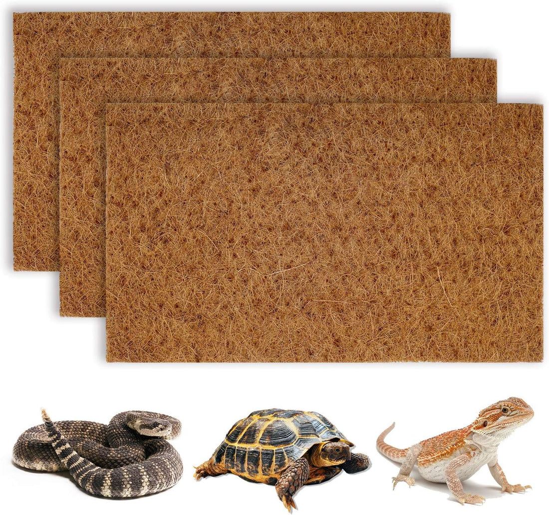 BWOGUE Reptile Carpet, 3 Pack Coconut Fiber Tortoise Carpet
