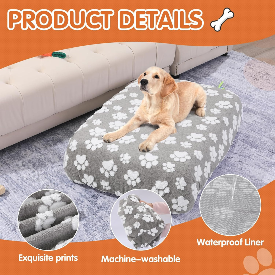 BALAPET Washable Dog Bed Cover 100% Waterproof