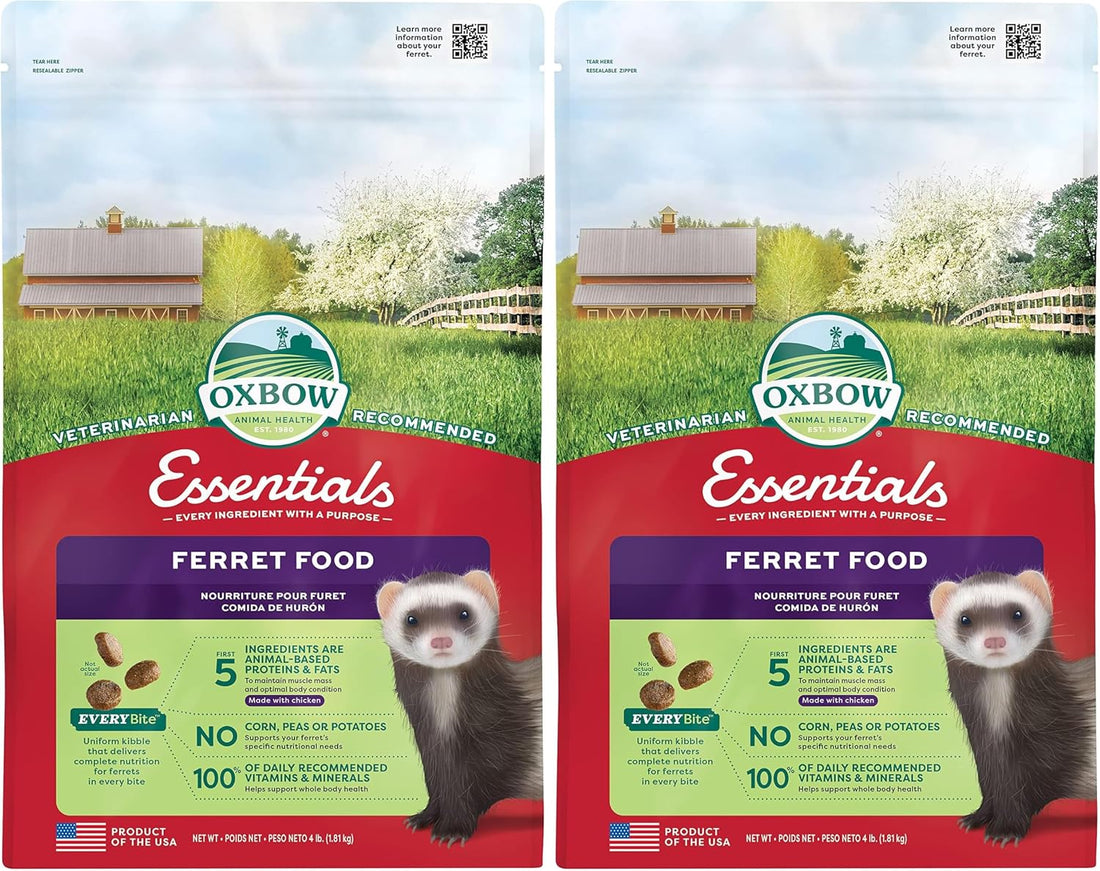 Oxbow Essentials Ferret Food, Rich in Animal-Based Protein & Fat, 4 lb