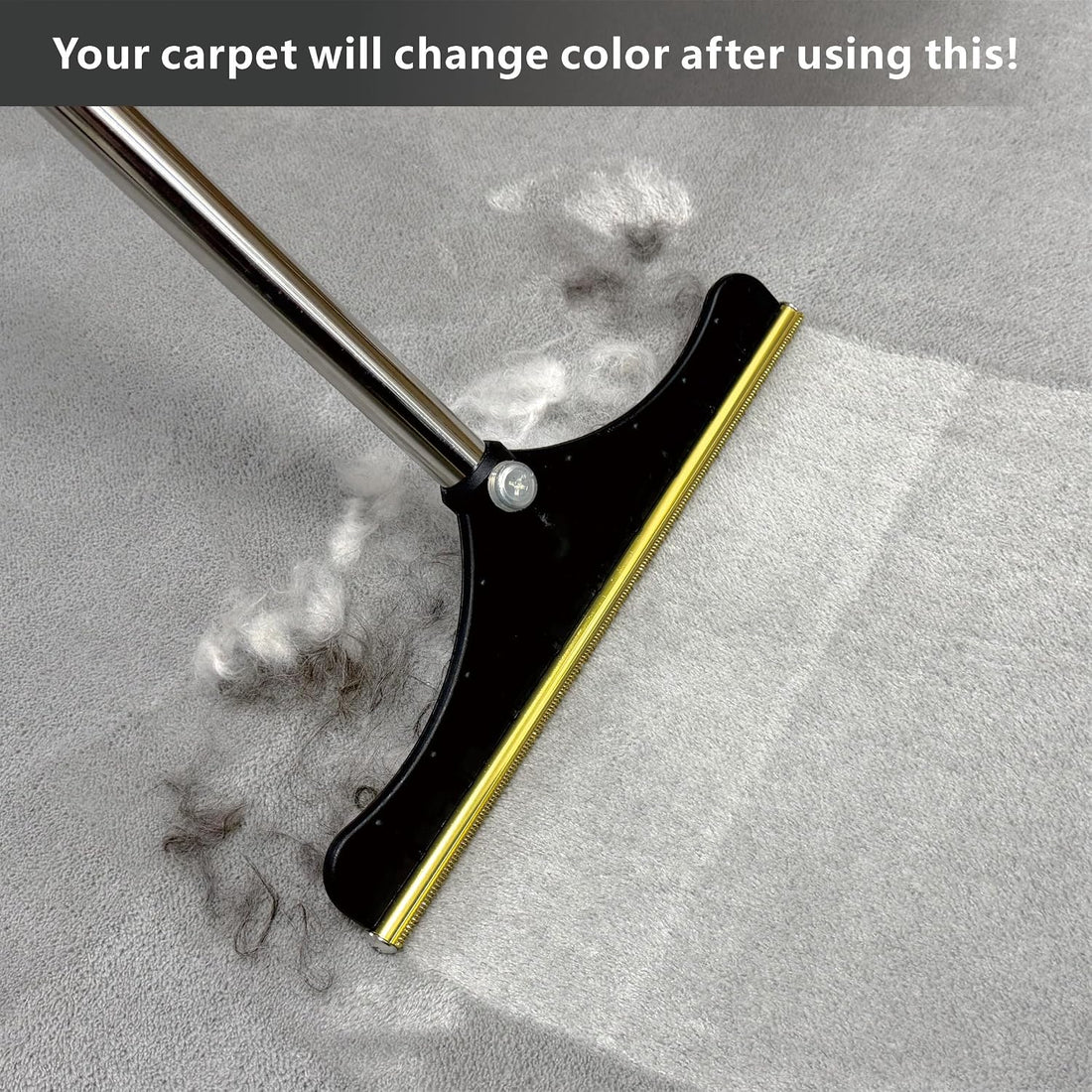 Premium Stainless Steel Pet Hair Removal Carpet Rake