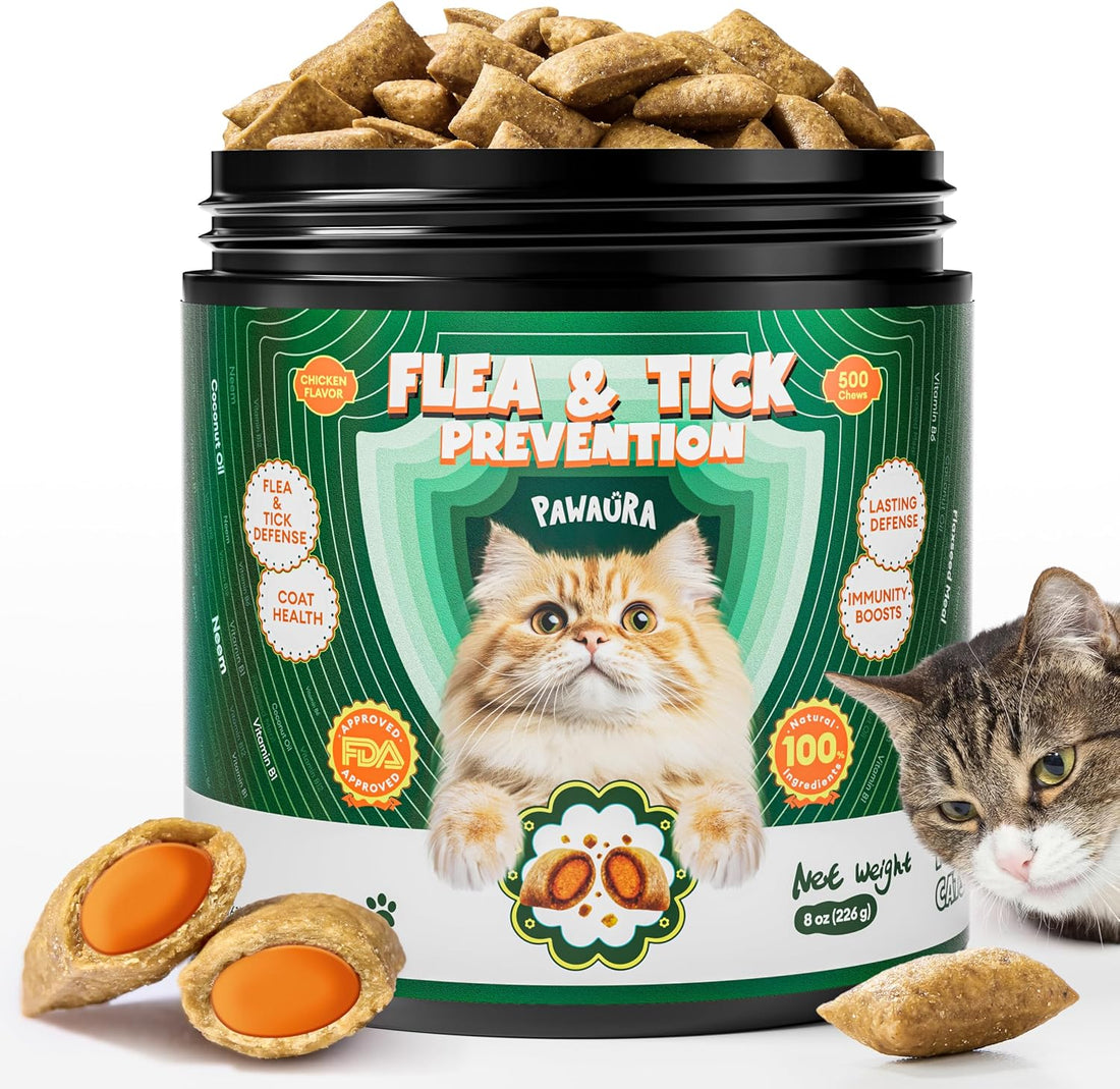 Cat Flea Tick Support Chews, Chicken Flavor, 8oz