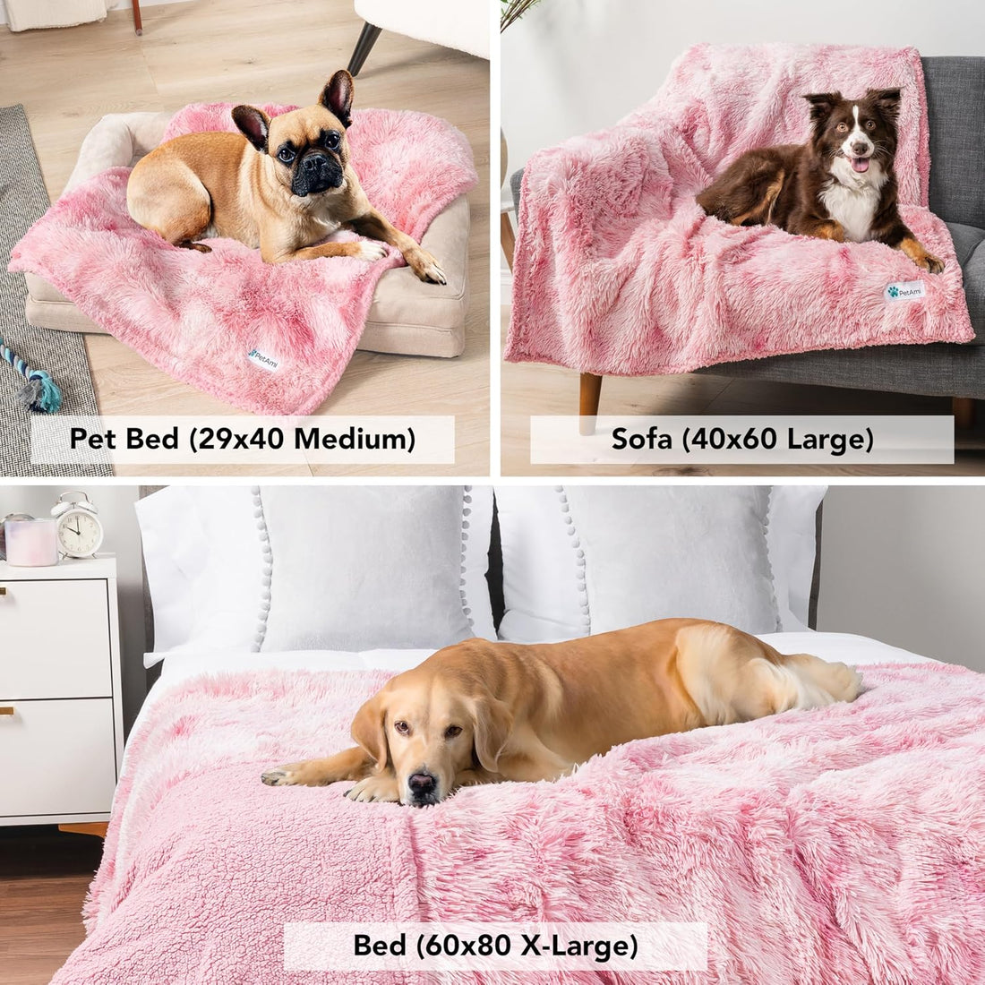 PetAmi Waterproof Dog Blanket for Couch Protector Throw, 29x40