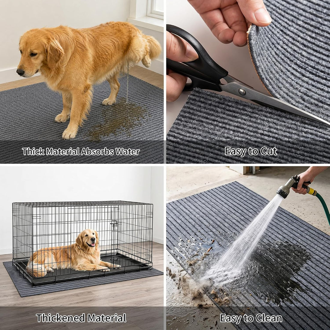 47"x60"Dog Crate Mat Waterproof Dog Crate Floor Protector Dog Cage Mat