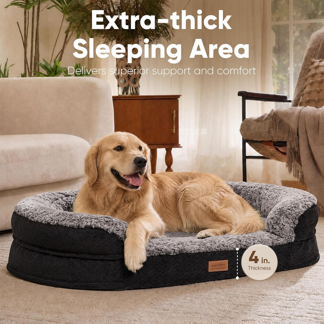 FUKUMARU X-Large Thickened Dog Couch Bed, Orthopedic