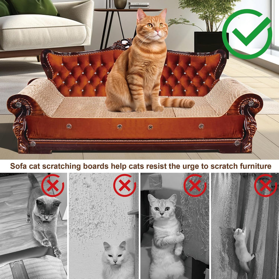 Sofa Shaped Cat Scratching Couch