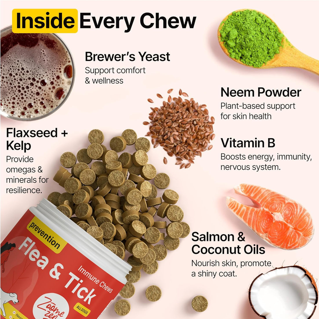 Flea and Tick Prevention for Dogs Chewable