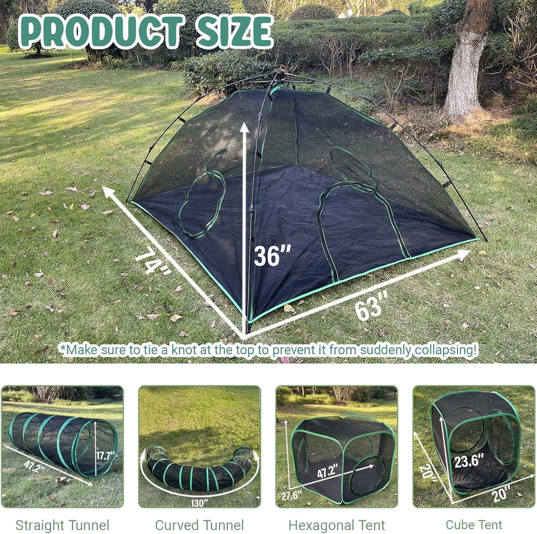 Pawtenda 6-in-1 Cat Tents for Outside