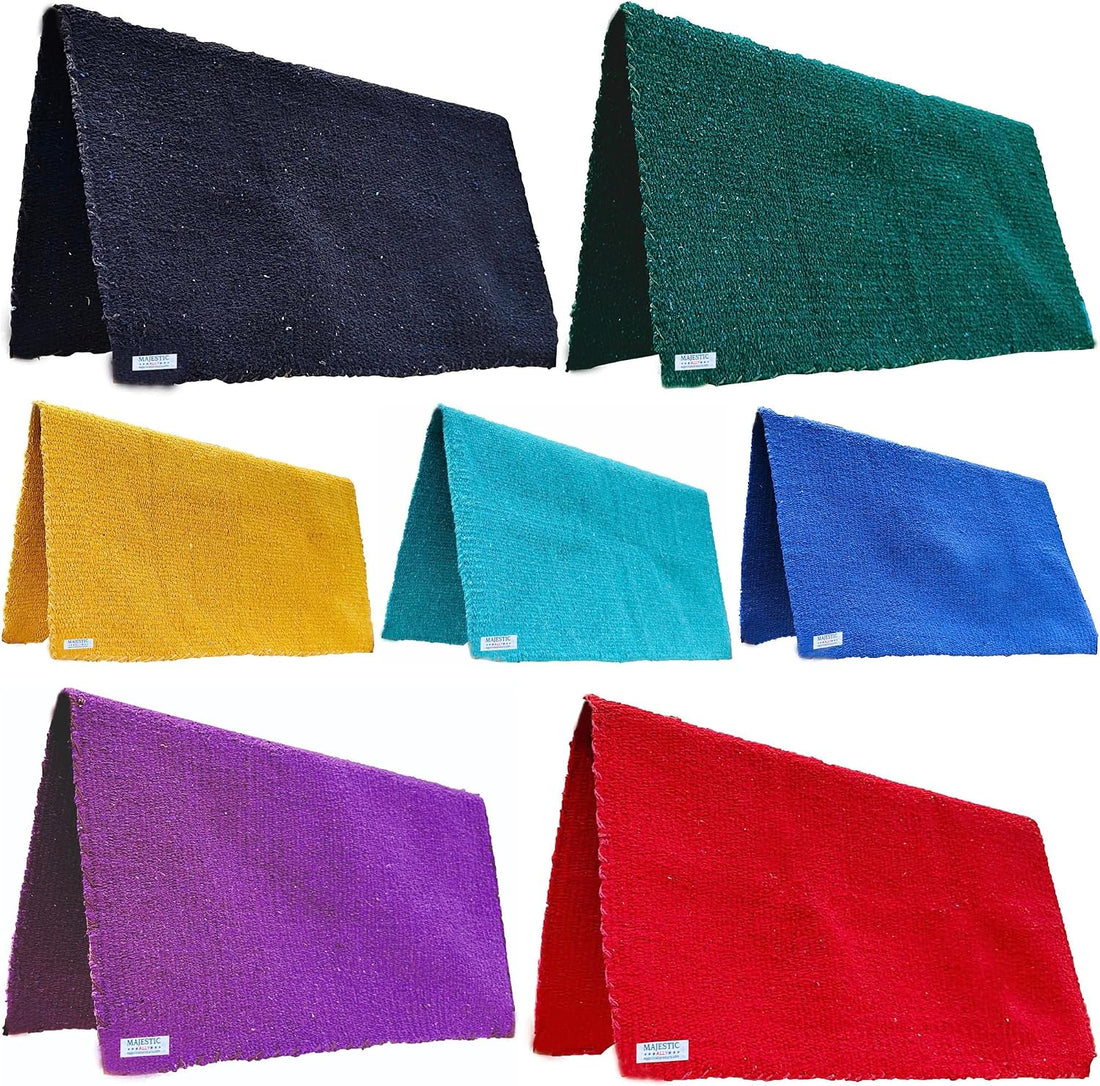 Majestic Ally Solid Color 34"x 36" Traditional Acrylic Saddle Blanket