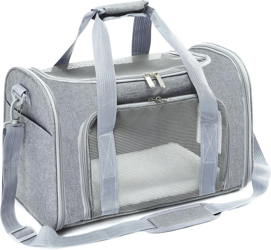 Soft Sided cat Carrier Bag Breathable Mesh Cat Dog Travel Carrier
