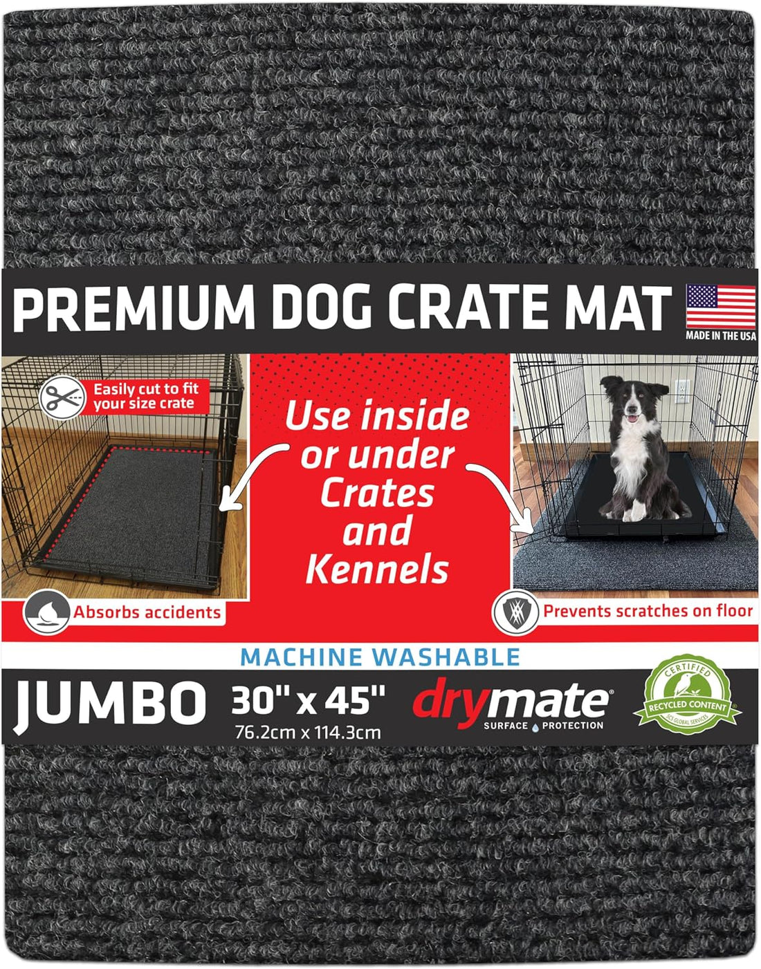 Drymate Dog Crate Mat Liner, Absorbent, Waterproof, Non-Slip