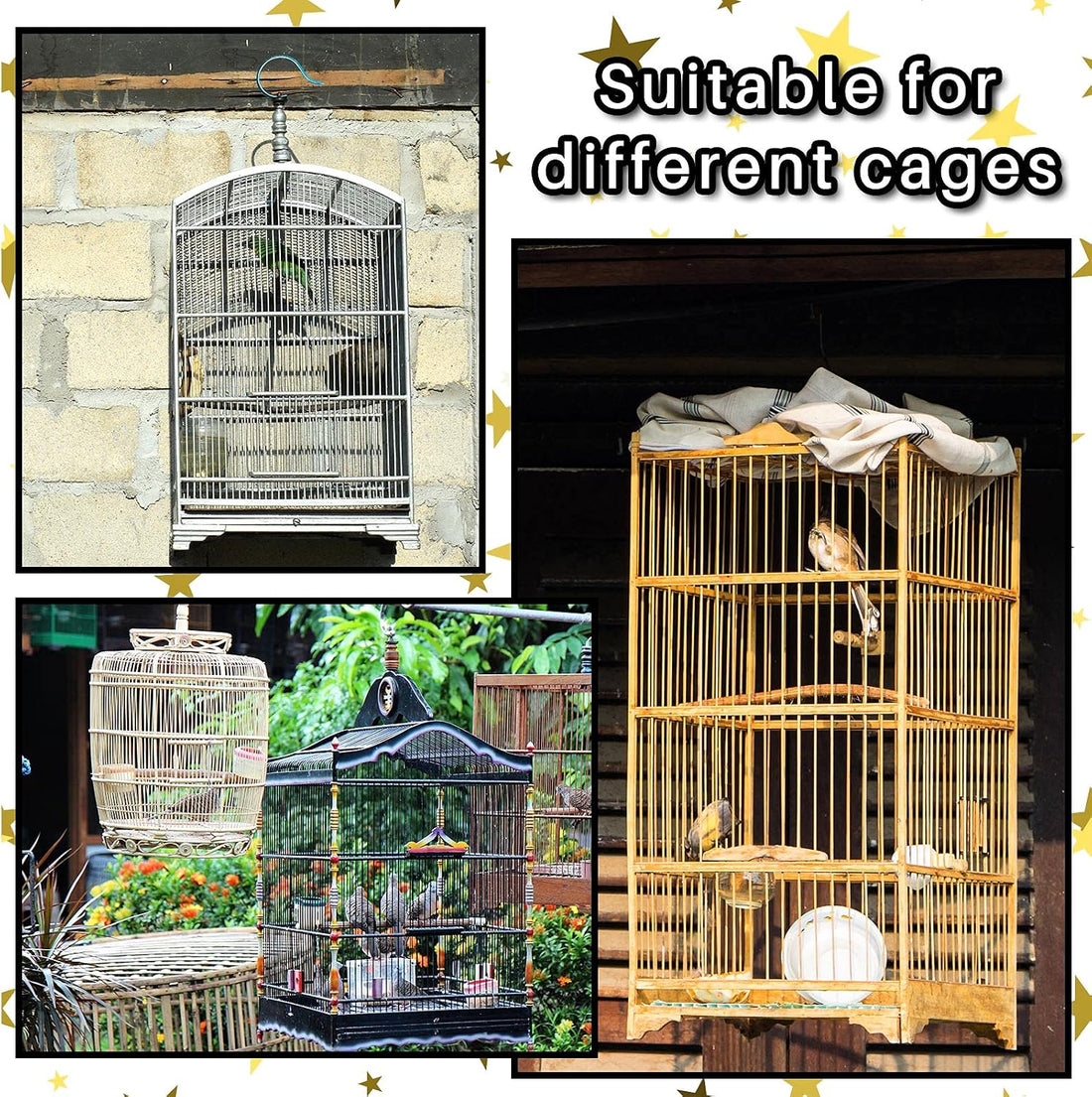 Shappy Large Bird Cage Cover Birdcage Nylon Mesh Net Cover Seed