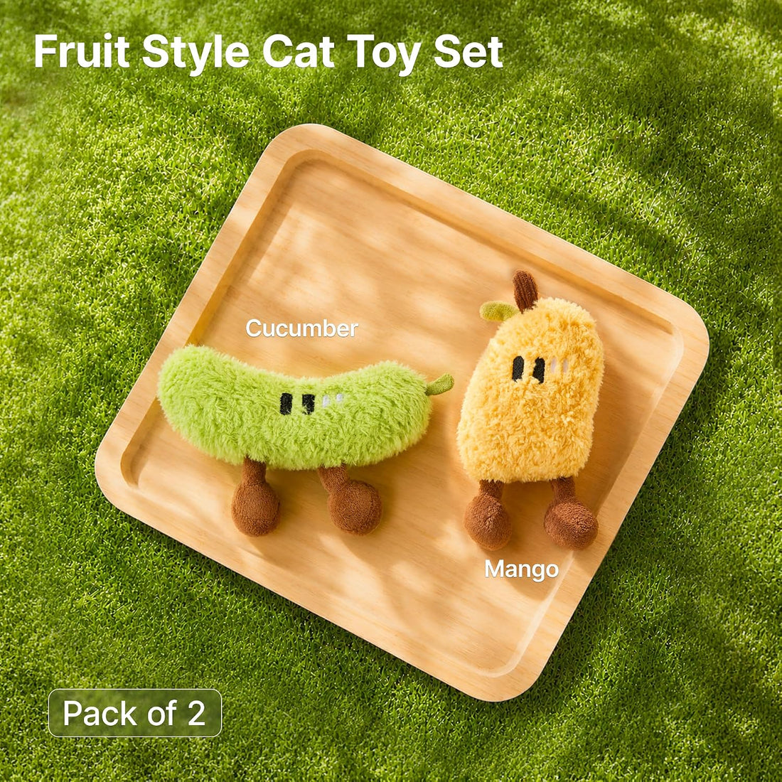 Potaroma Plush Catnip Fruit Cat Toy 2 Pack