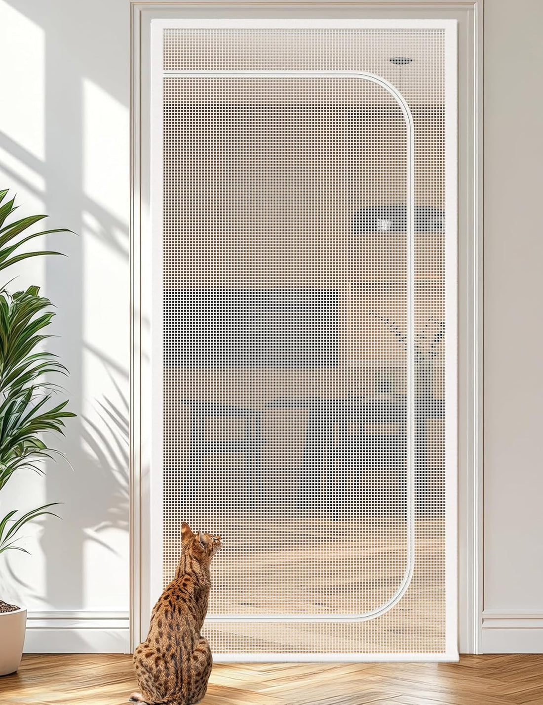 BFNN Cat Proof Screen Door, Extra Tall Mesh Gate, Fit 32'' x 80'' Door