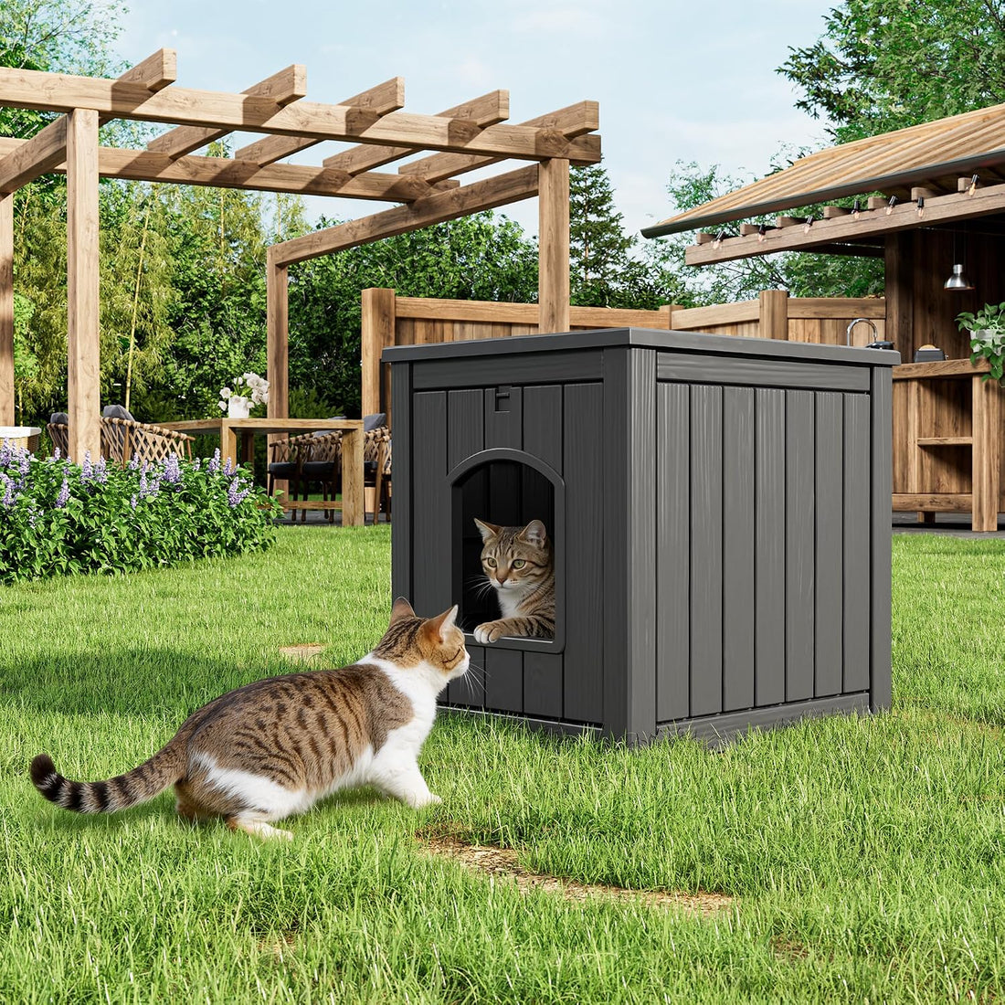 GULAIMOAO Outdoor Cat House Weatherproof