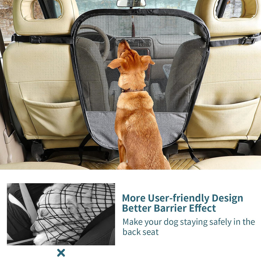 Petsfit Dog Car Barrier Vehicle Pet Barrier Backseat Mesh Dog Car